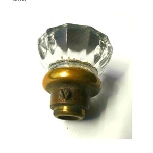 Carved glass doorknob